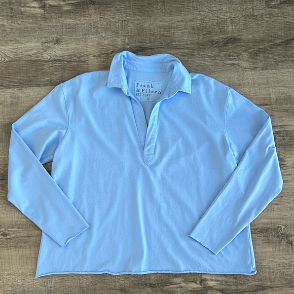 Frank & Eileen Tee Lab Patrick Popover Henley in Saltwater size M - Picture 7 of 13